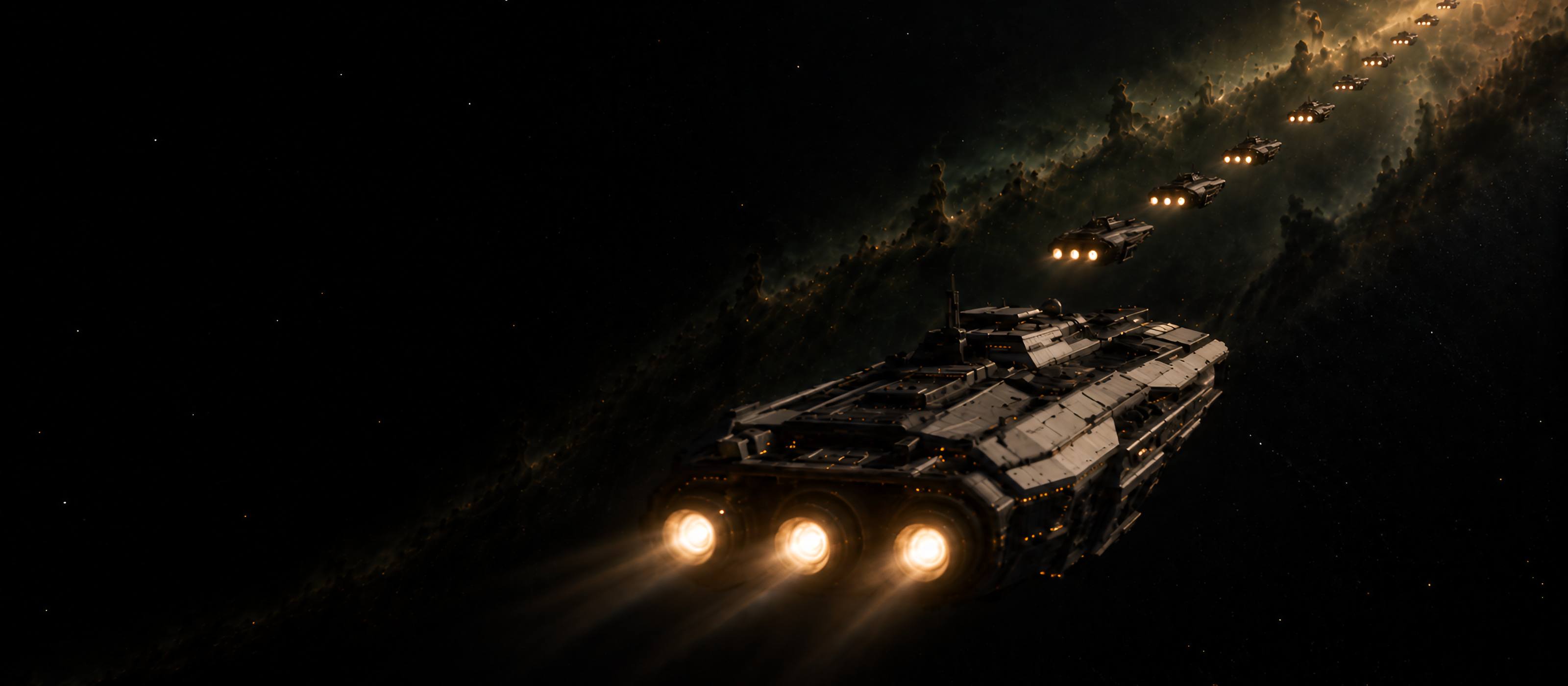 A deep field of interstellar dust and distant light, quiet and far off.